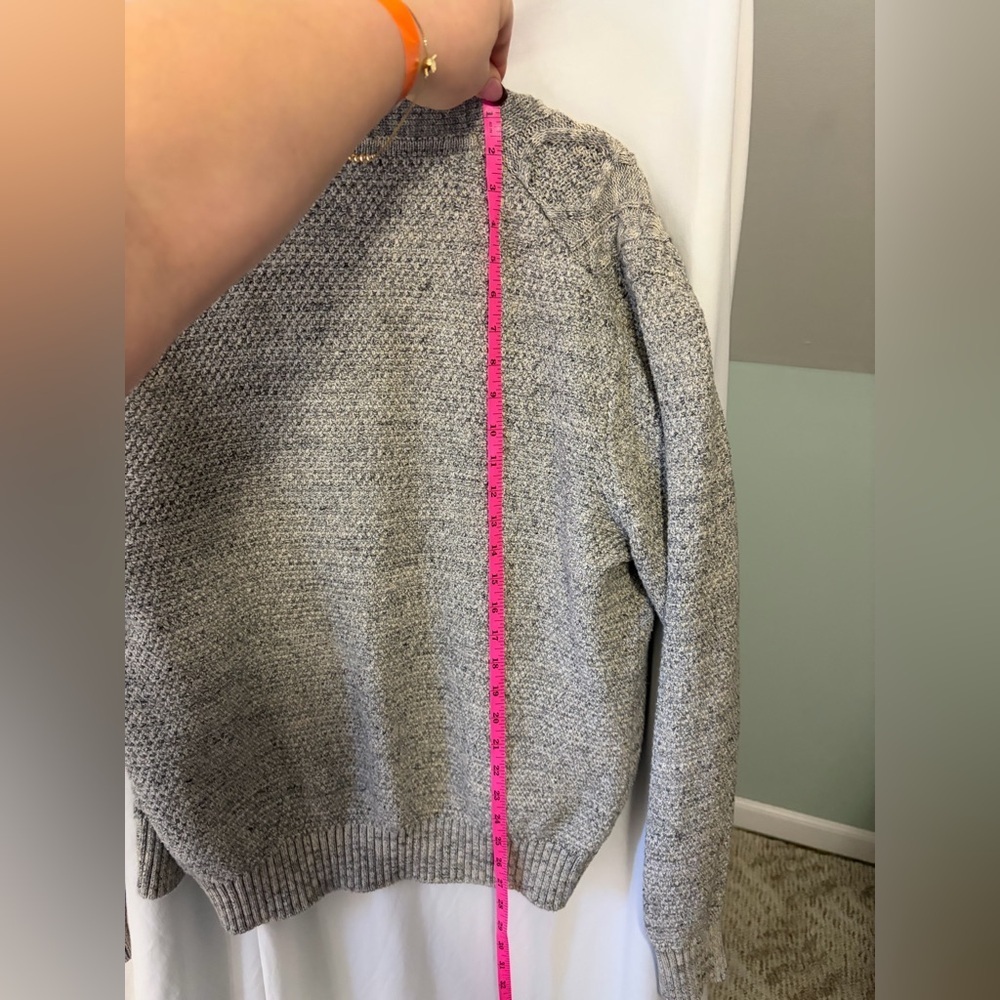 GAP Heather Gray Knit Sweater Womens size Large - Picture 6 of 8